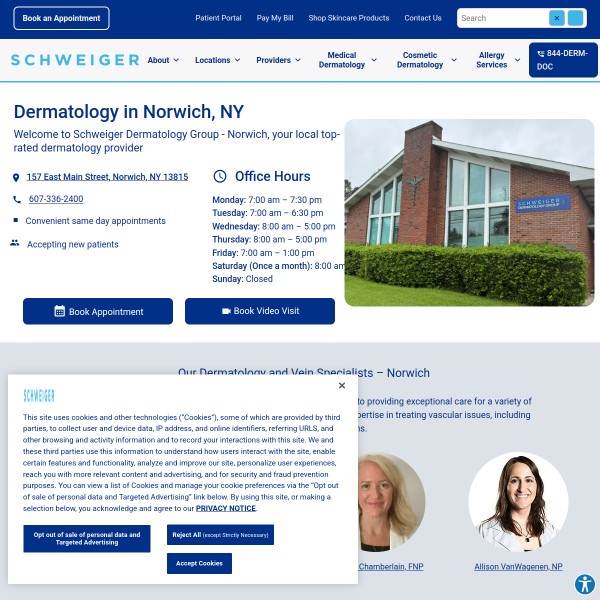 Norwich homepage screenshot