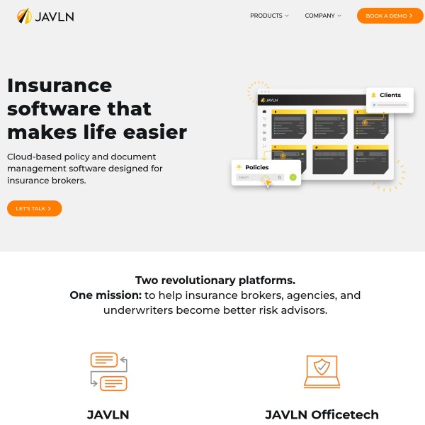 JAVLN homepage screenshot