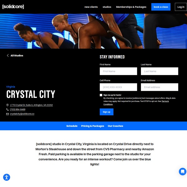 [solidcore] Crystal City homepage screenshot