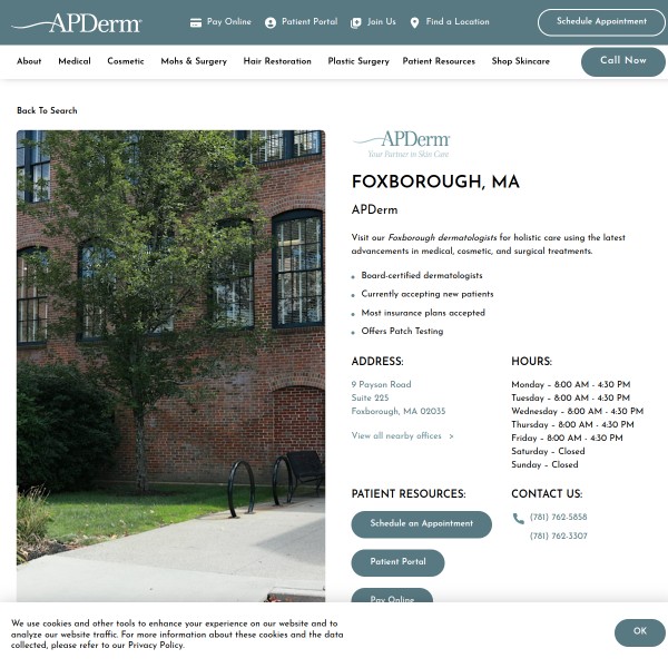APDerm homepage screenshot