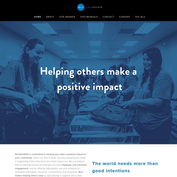 Blusource homepage screenshot