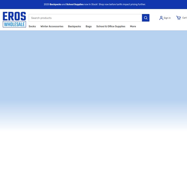 ErosWholesale.com homepage screenshot