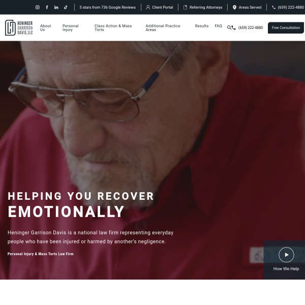 Heninger Garrison Davis, LLC homepage screenshot