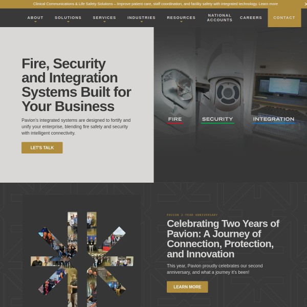 Pavion (Exton PA) homepage screenshot