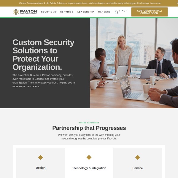 Pavion (Exton PA) homepage screenshot