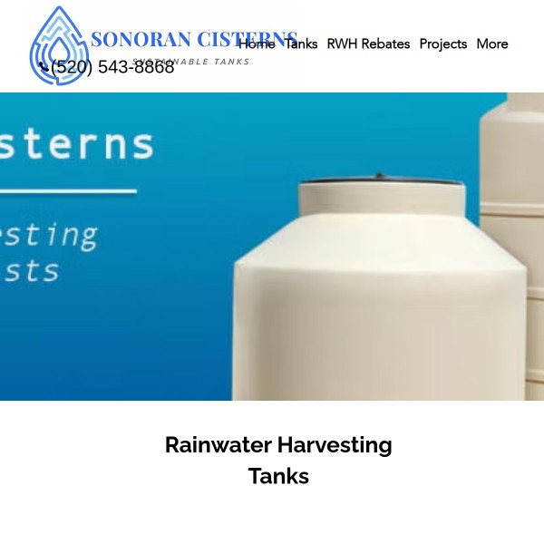 Sonoran Cisterns LLC homepage screenshot